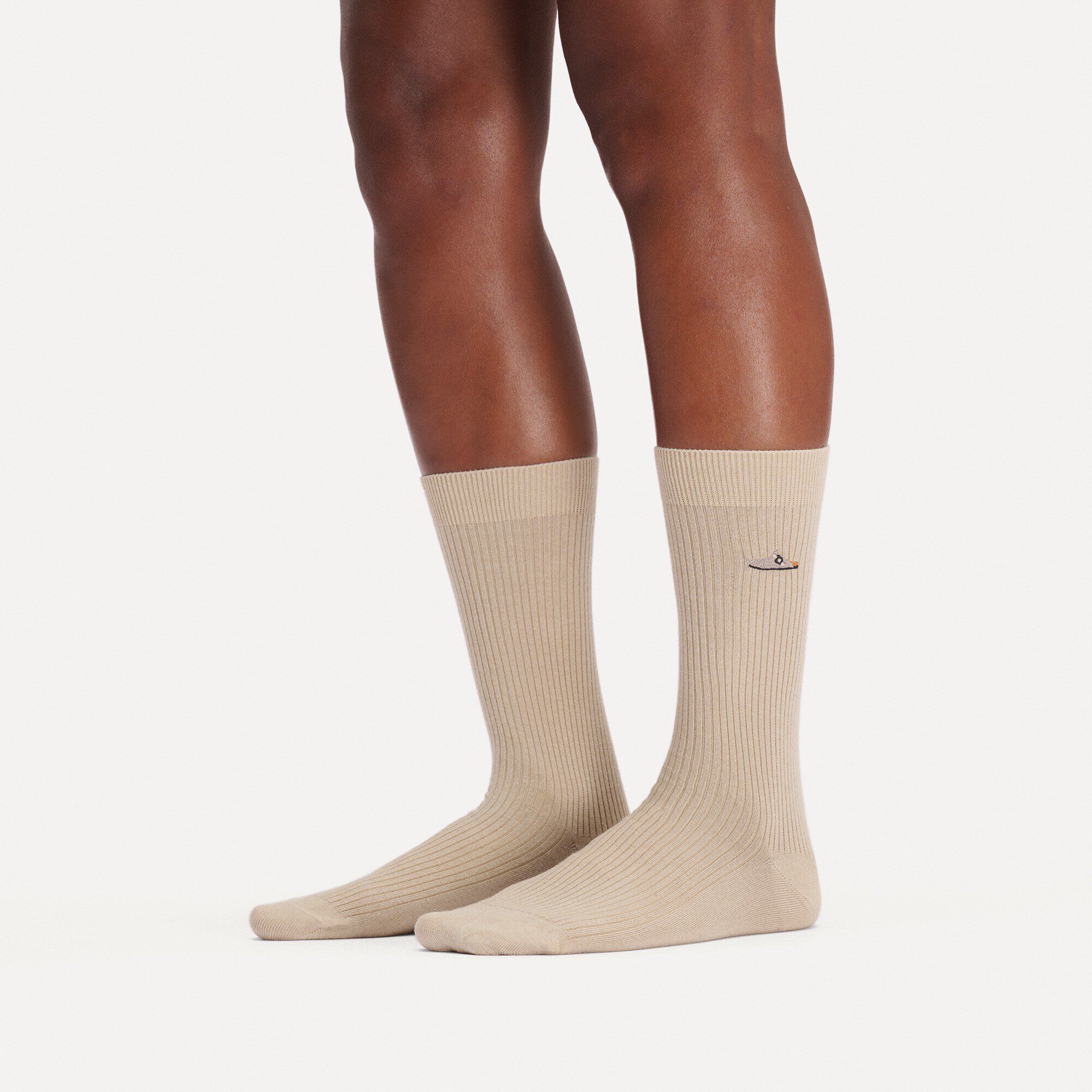Chaussettes en coton à mailles côtelées Coton/Polyamide/Elasthan