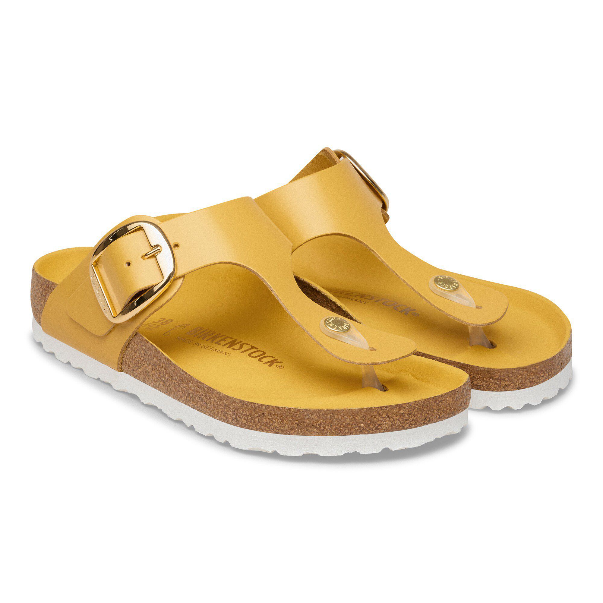 Gizeh Big Buckle Cuir Naturel Brillant