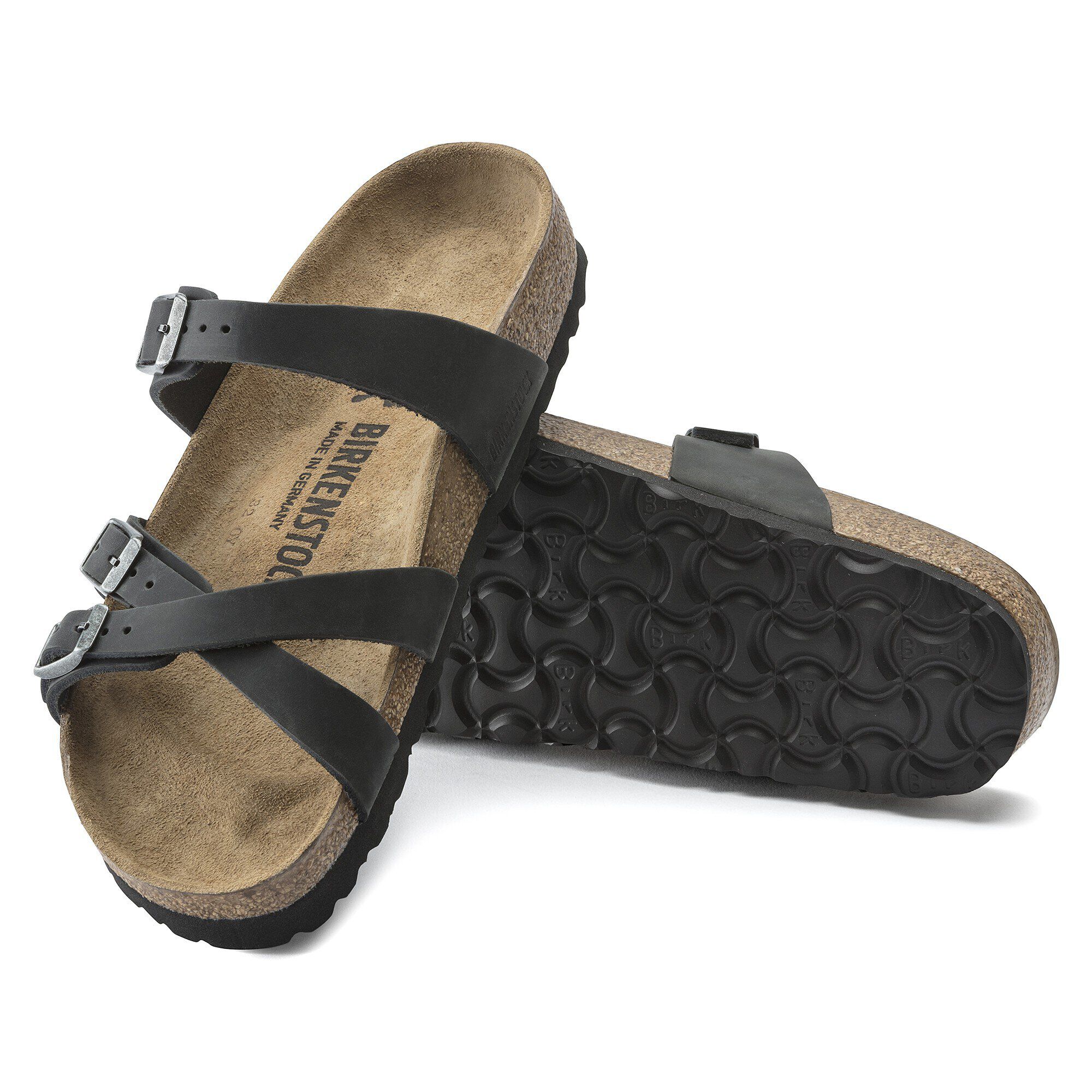 Sandale Franca en cuir naturel huilé