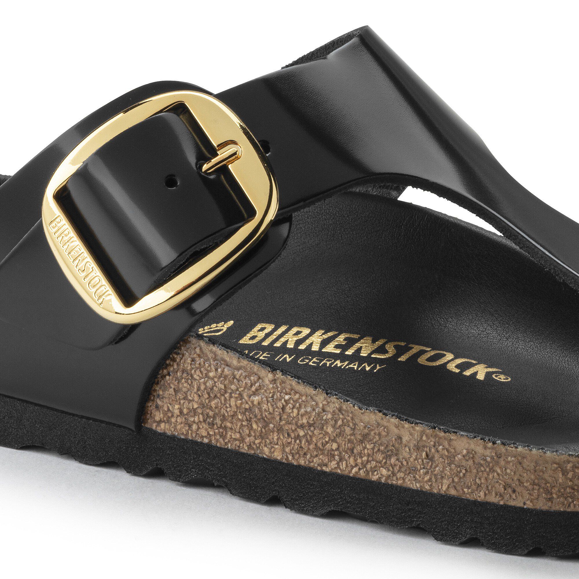 Gizeh Big Buckle Cuir Naturel Brillant