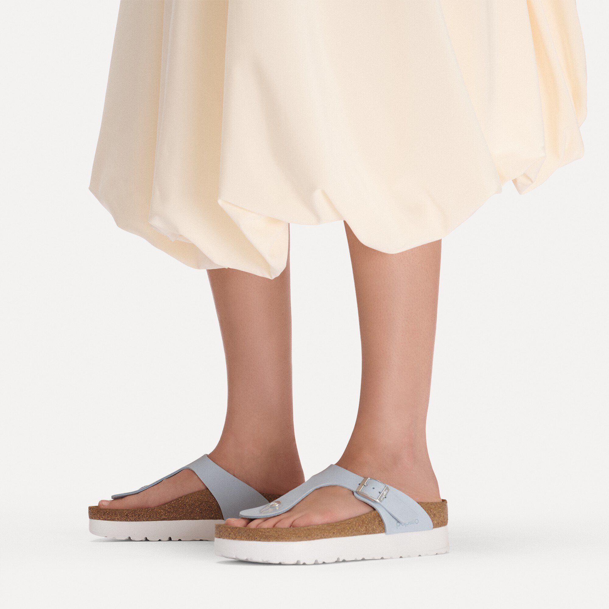 Plateforme Gizeh PAP en cuir nubuck