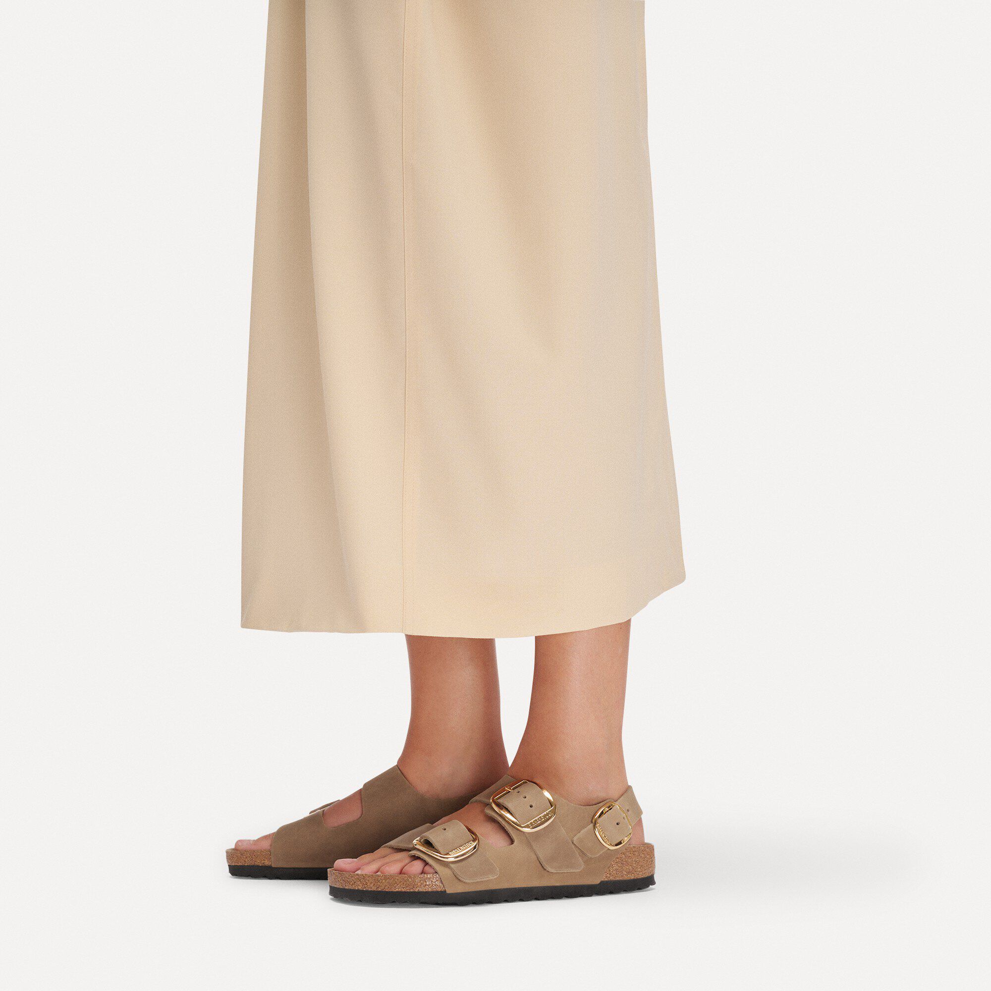 Milano Big Buckle Cuir Naturel Huilé