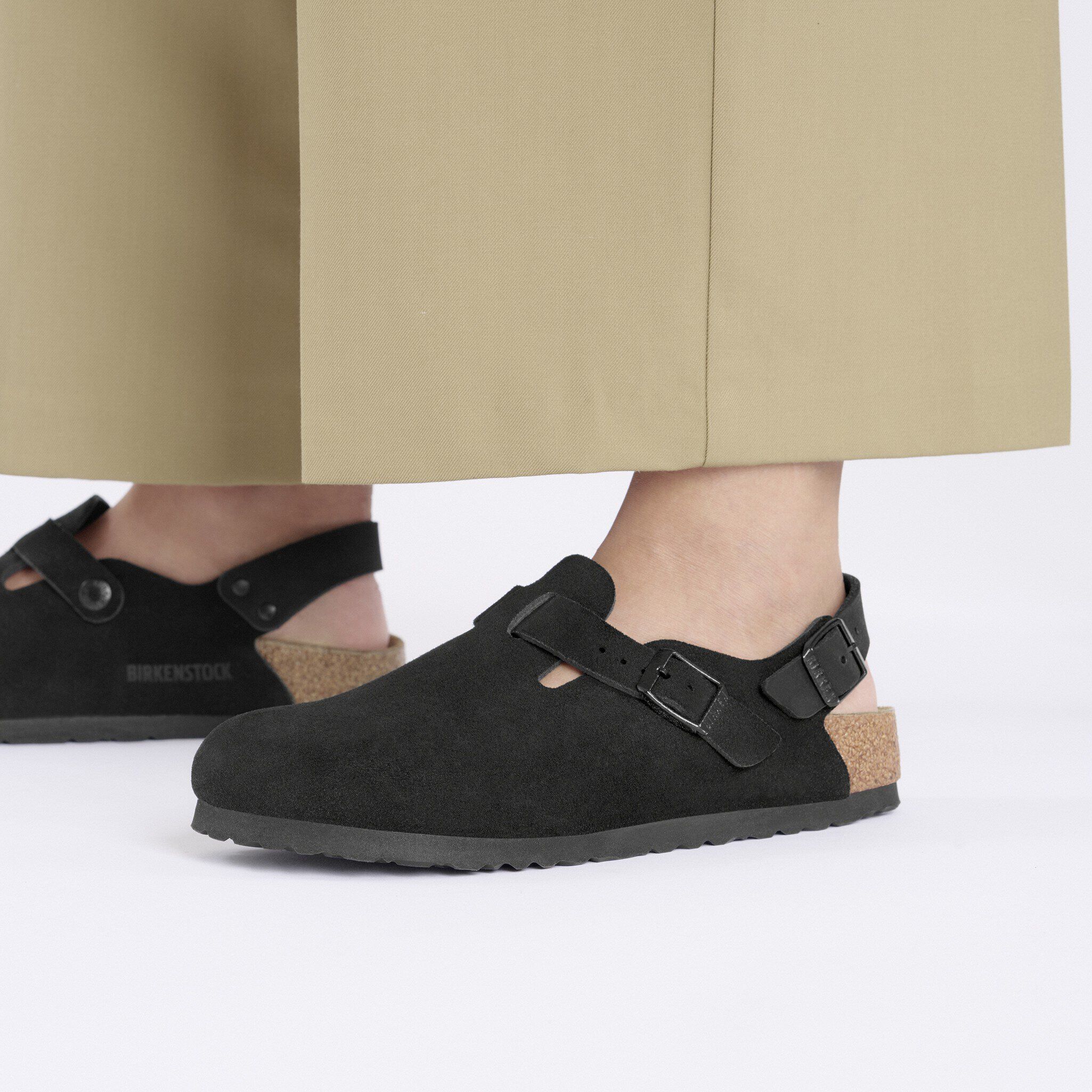 Chausson Tokio en cuir velours