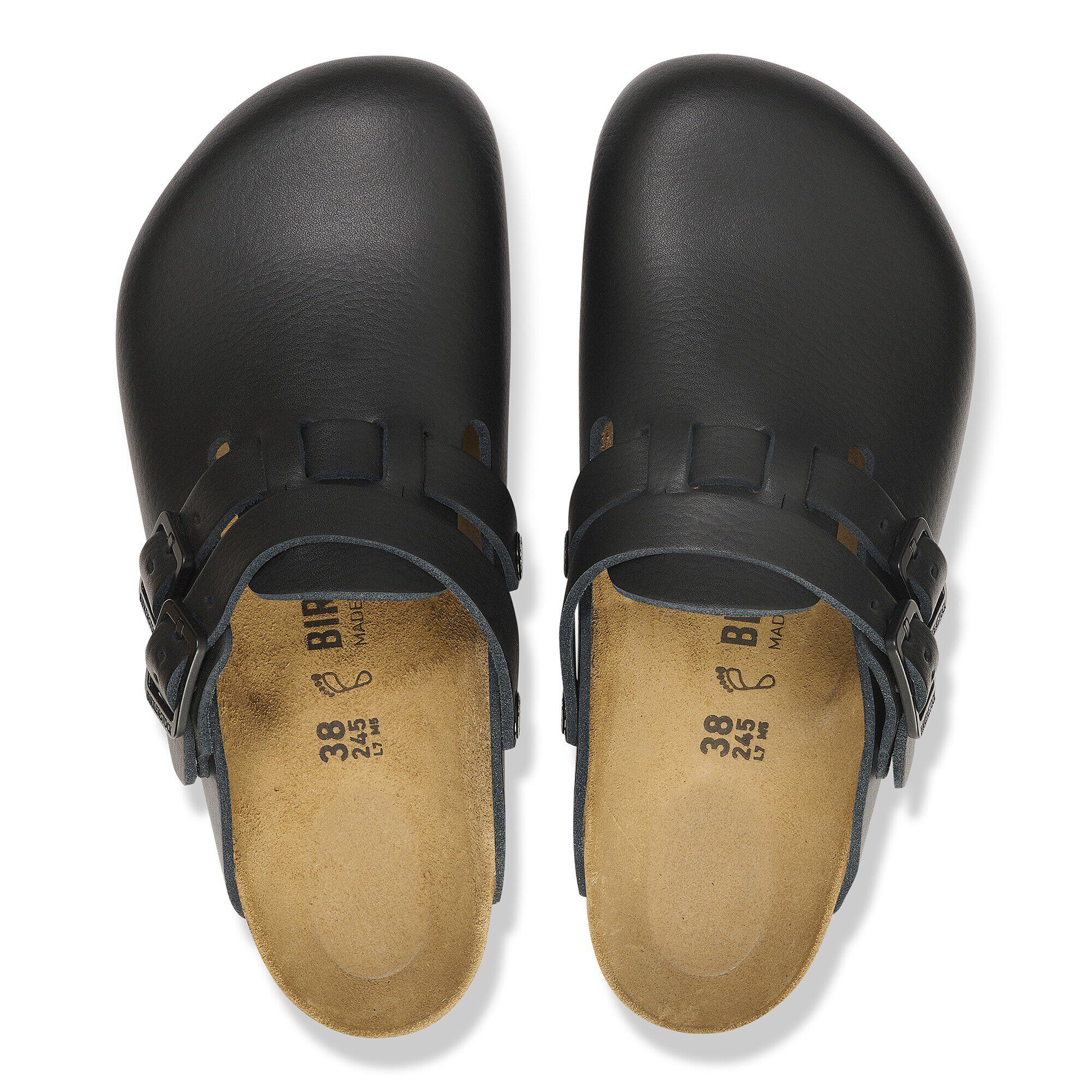 Clog Kay PRO en cuir naturel enduit