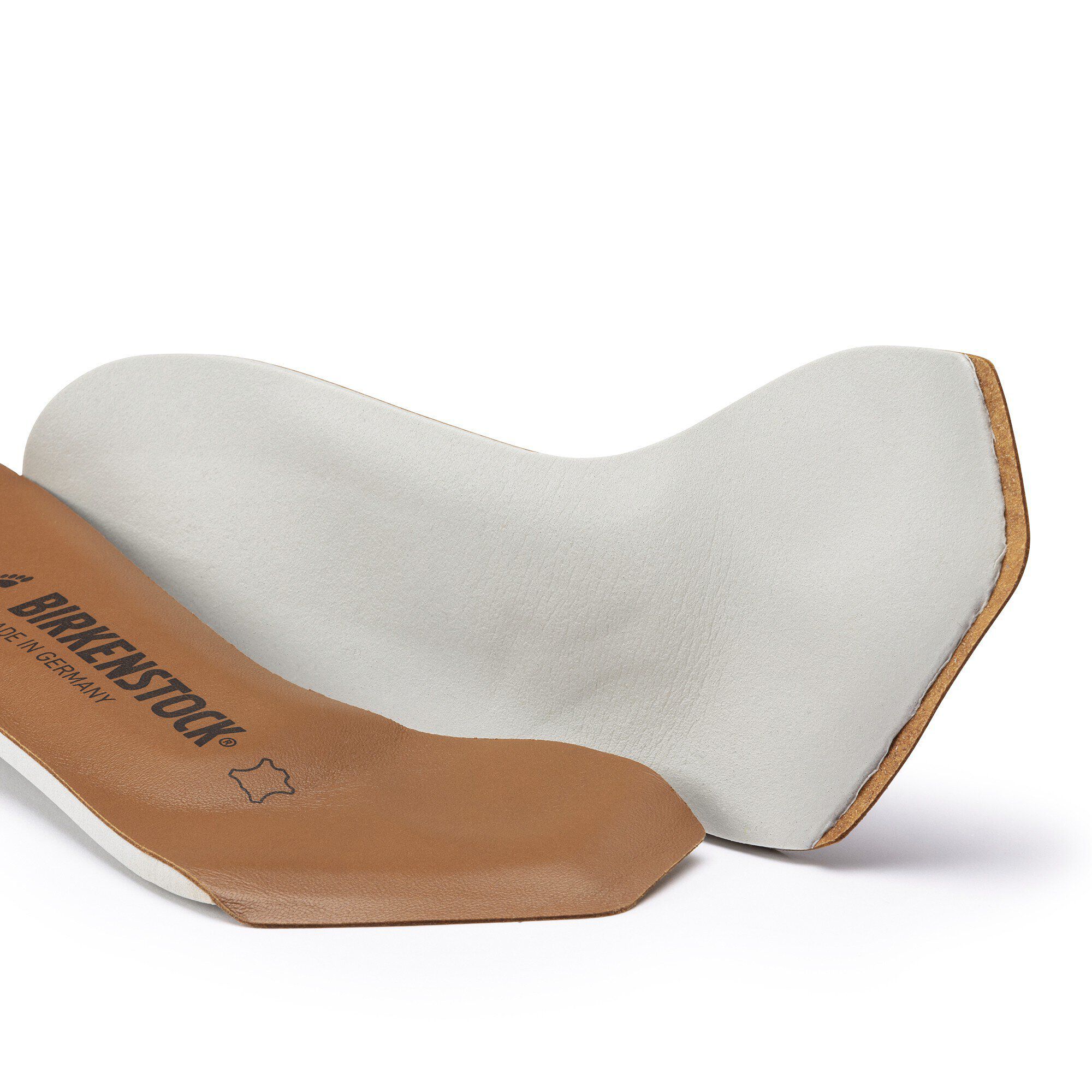 Semelle intérieure sans orteils en cuir naturel en cuir