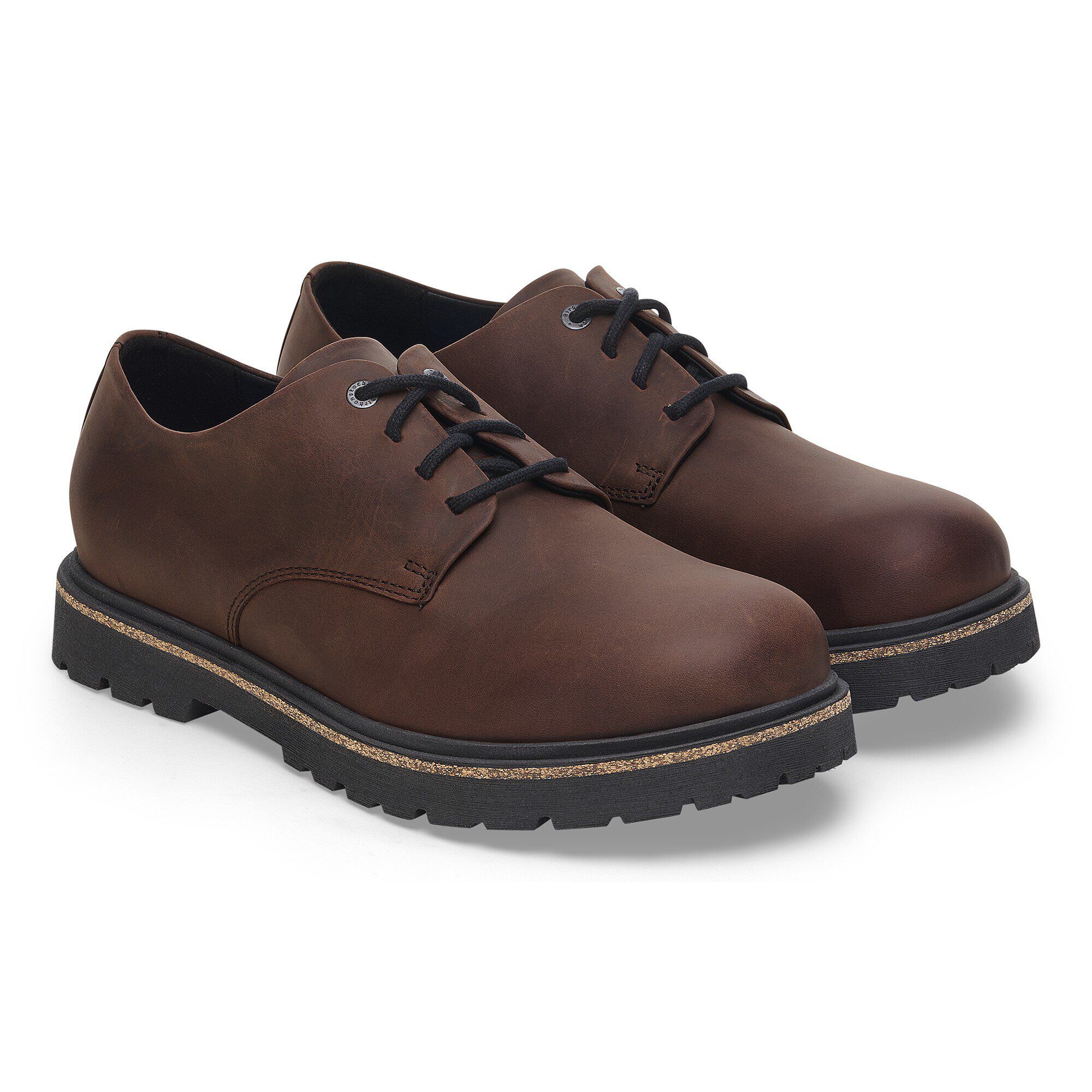 Mocassin à lacets Highwood en cuir naturel