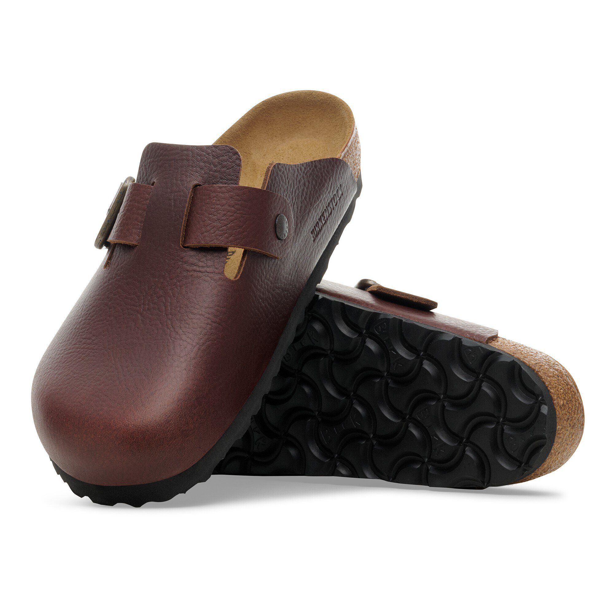 Buckle Boston en cuir naturel