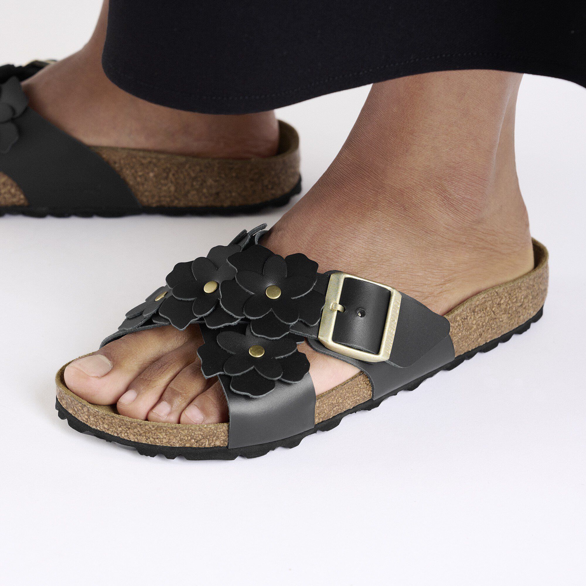 Ornement de fleur Siena cuir naturel
