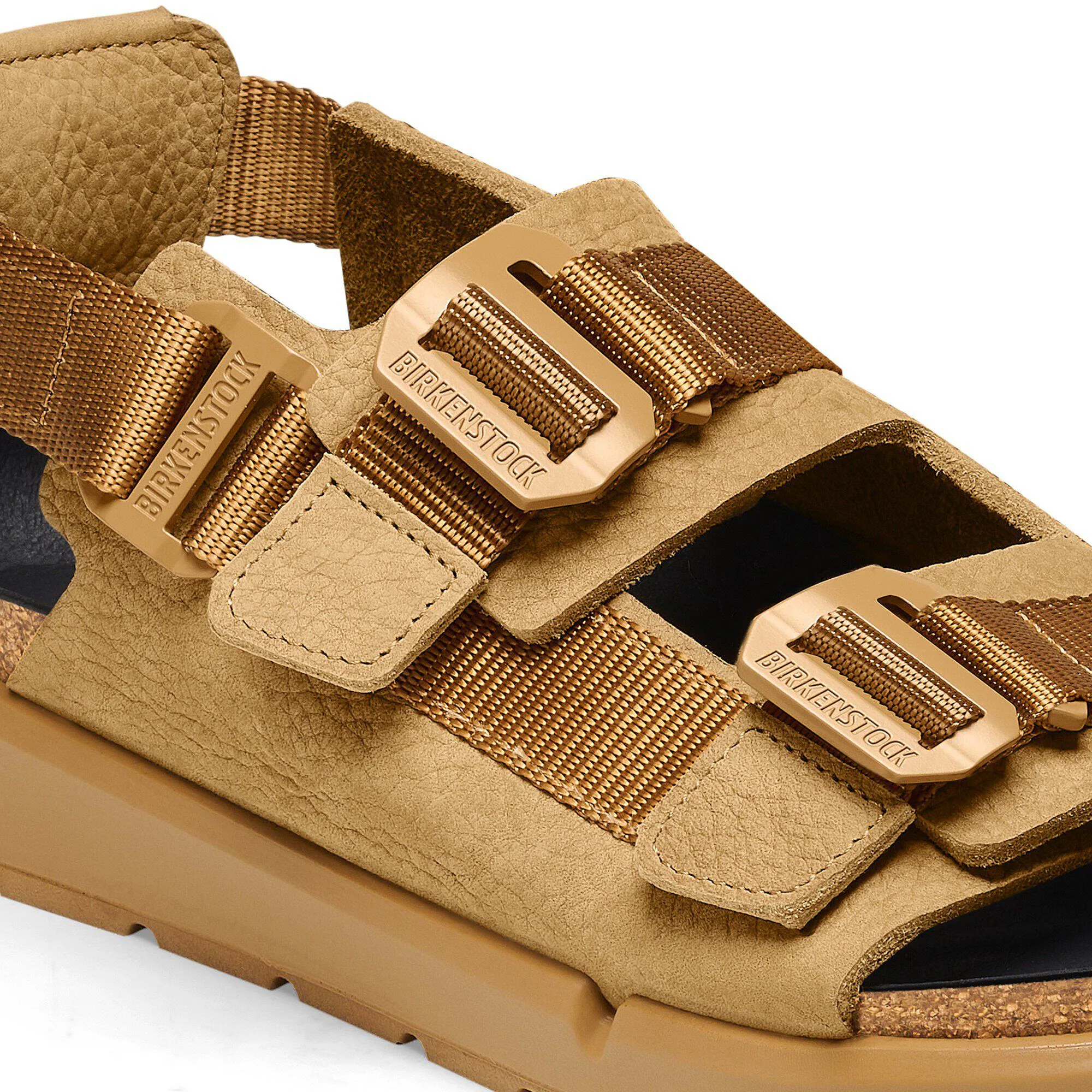 Birkenstock Shinjuku en cuir/textile naturel