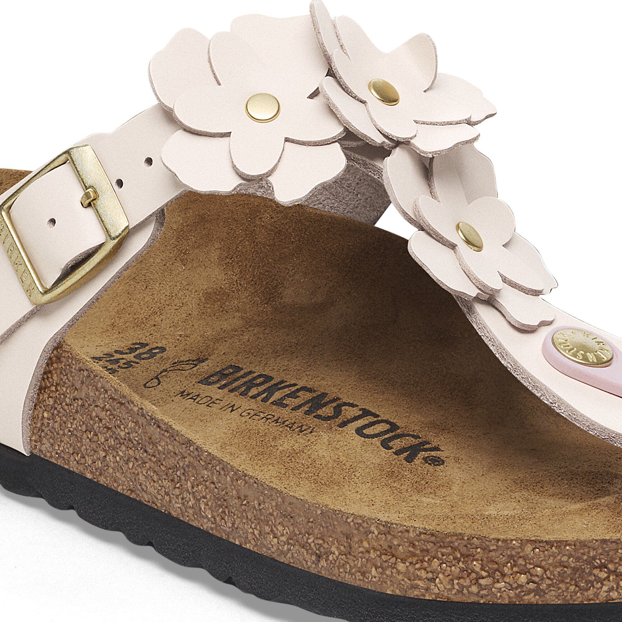 Ornement de fleurs Gizeh en cuir naturel