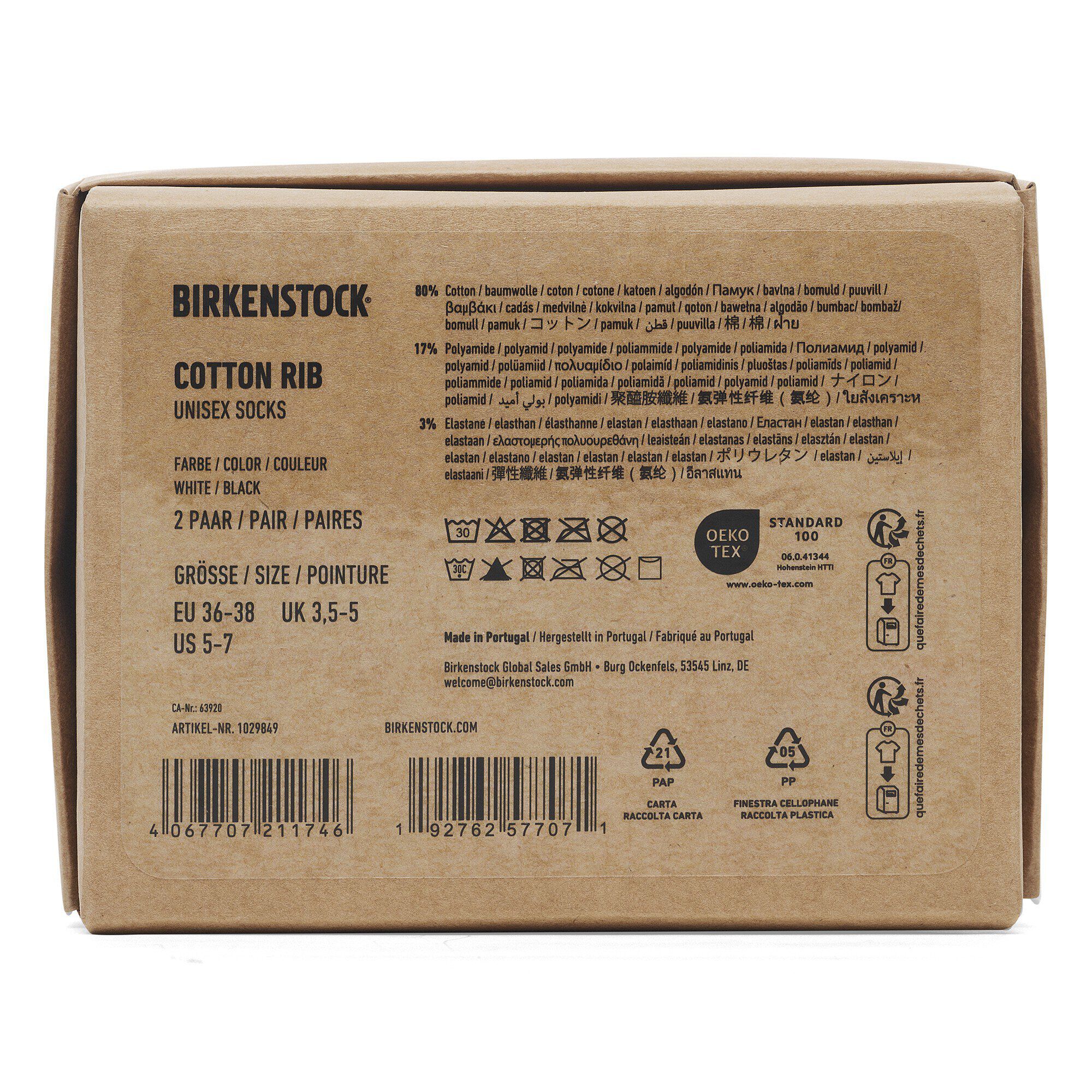 Lot de chaussettes côtelées en coton Coton/Polyamide/Elasthan