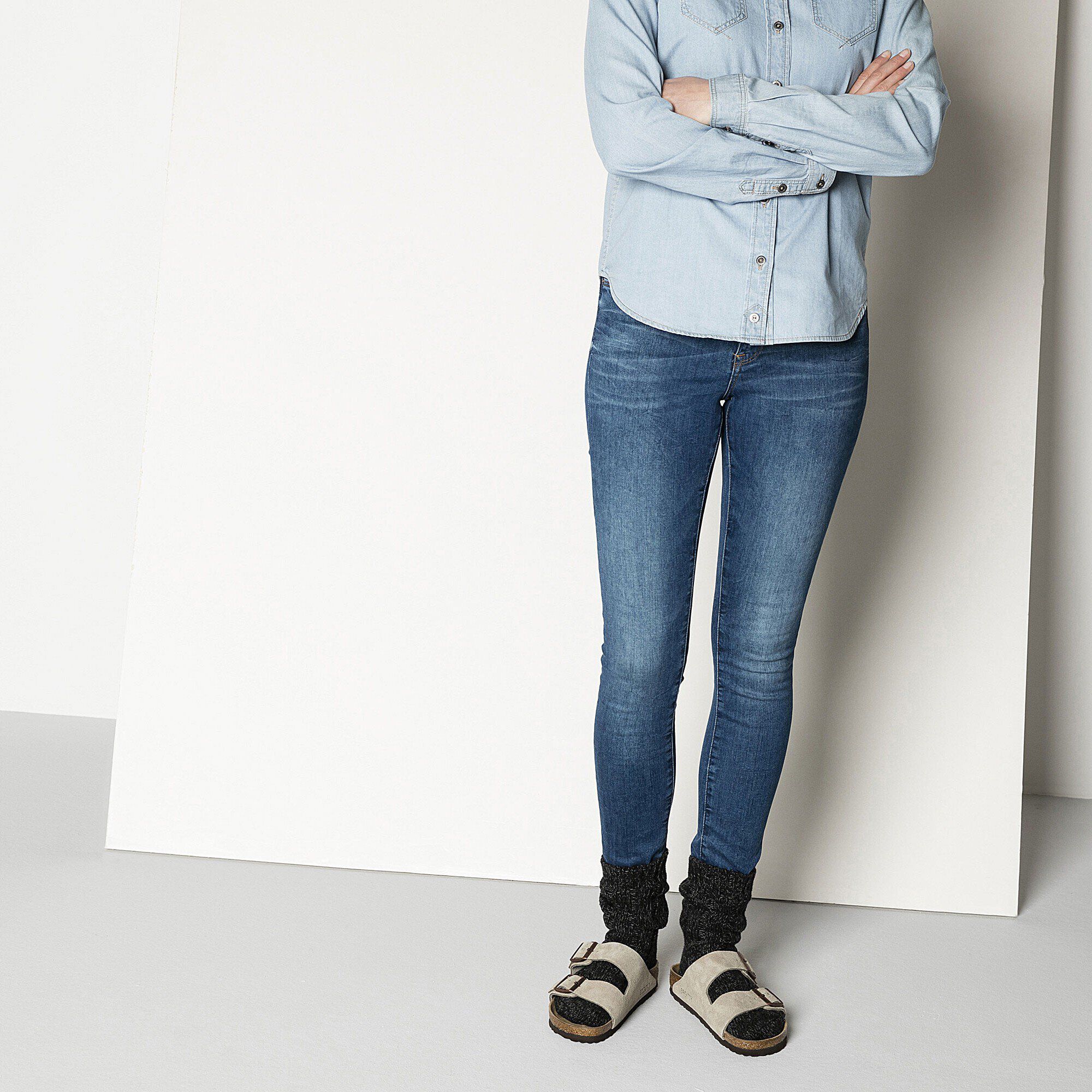 Chaussettes en coton twist pour femme coton/polyamide/élasthan