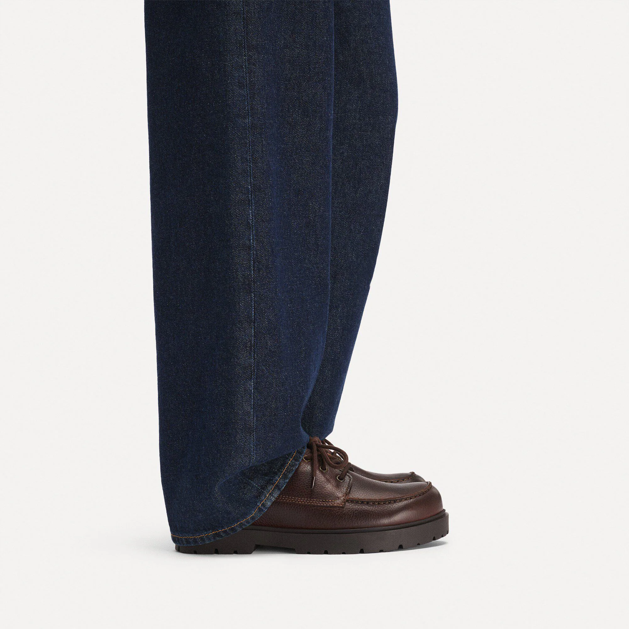 Mocassin à lacets Low Highwood Naturel en cuir