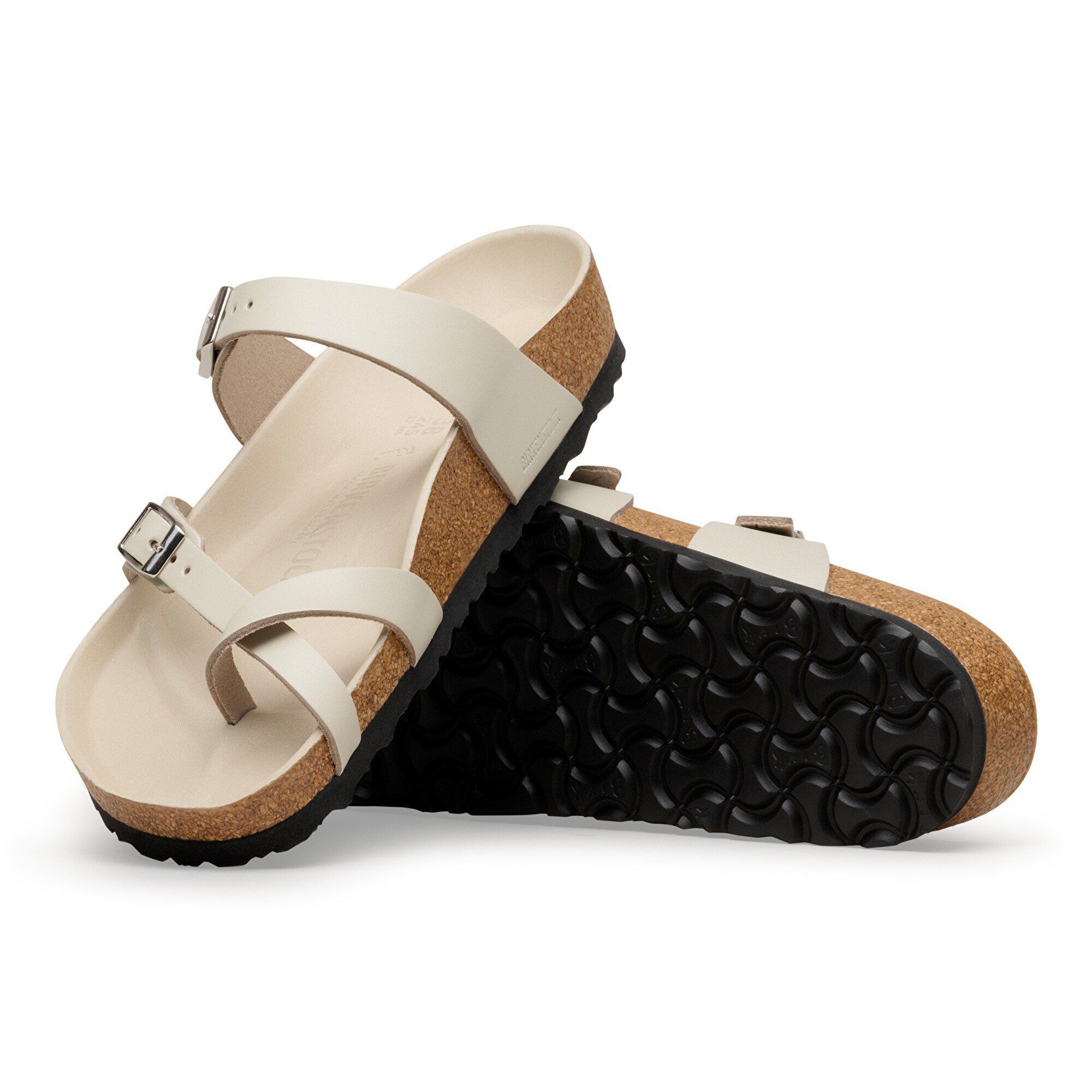 Mules en cuir naturel Mayari