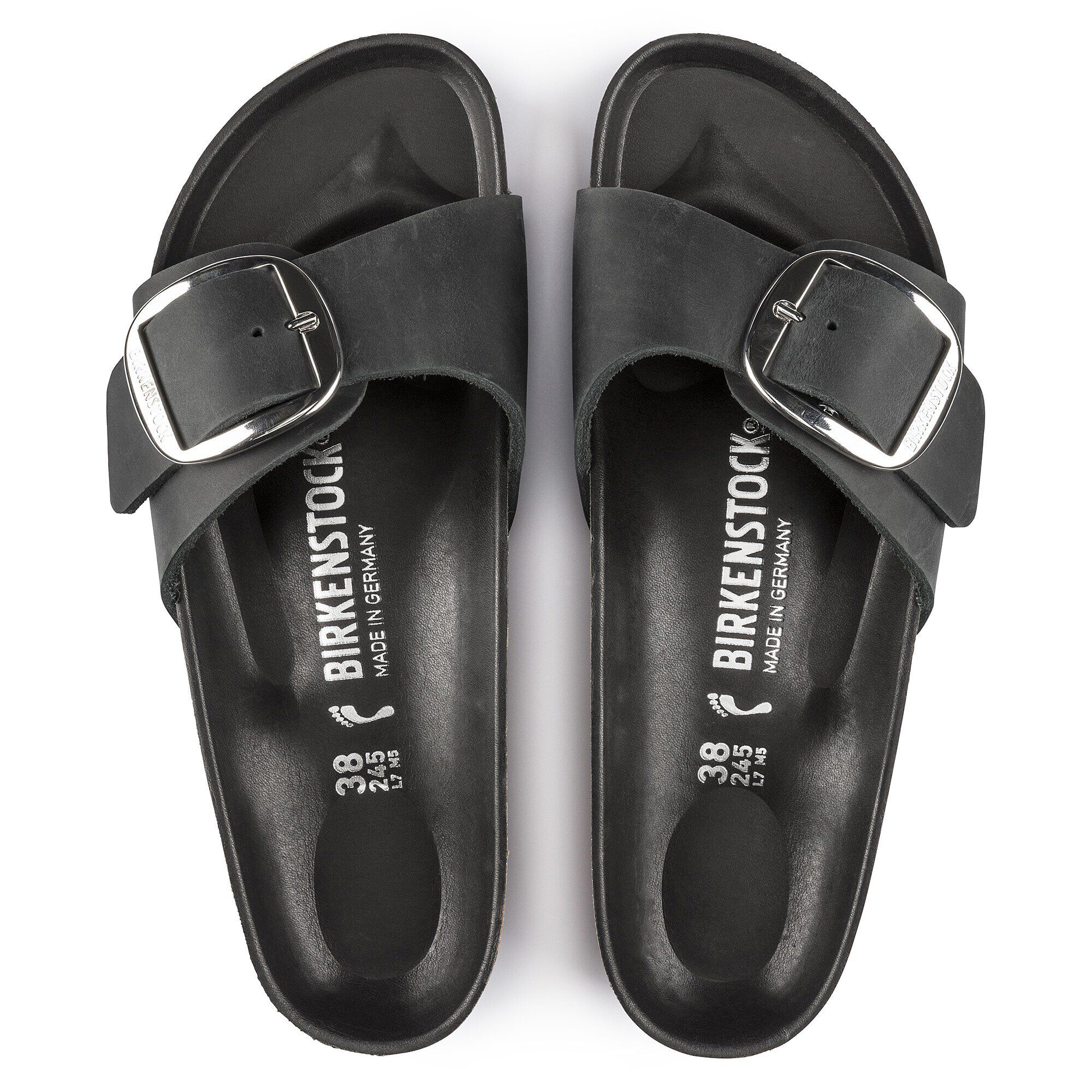 Birkenstock Madrid Grande Boucle Cuir Naturel Huilé