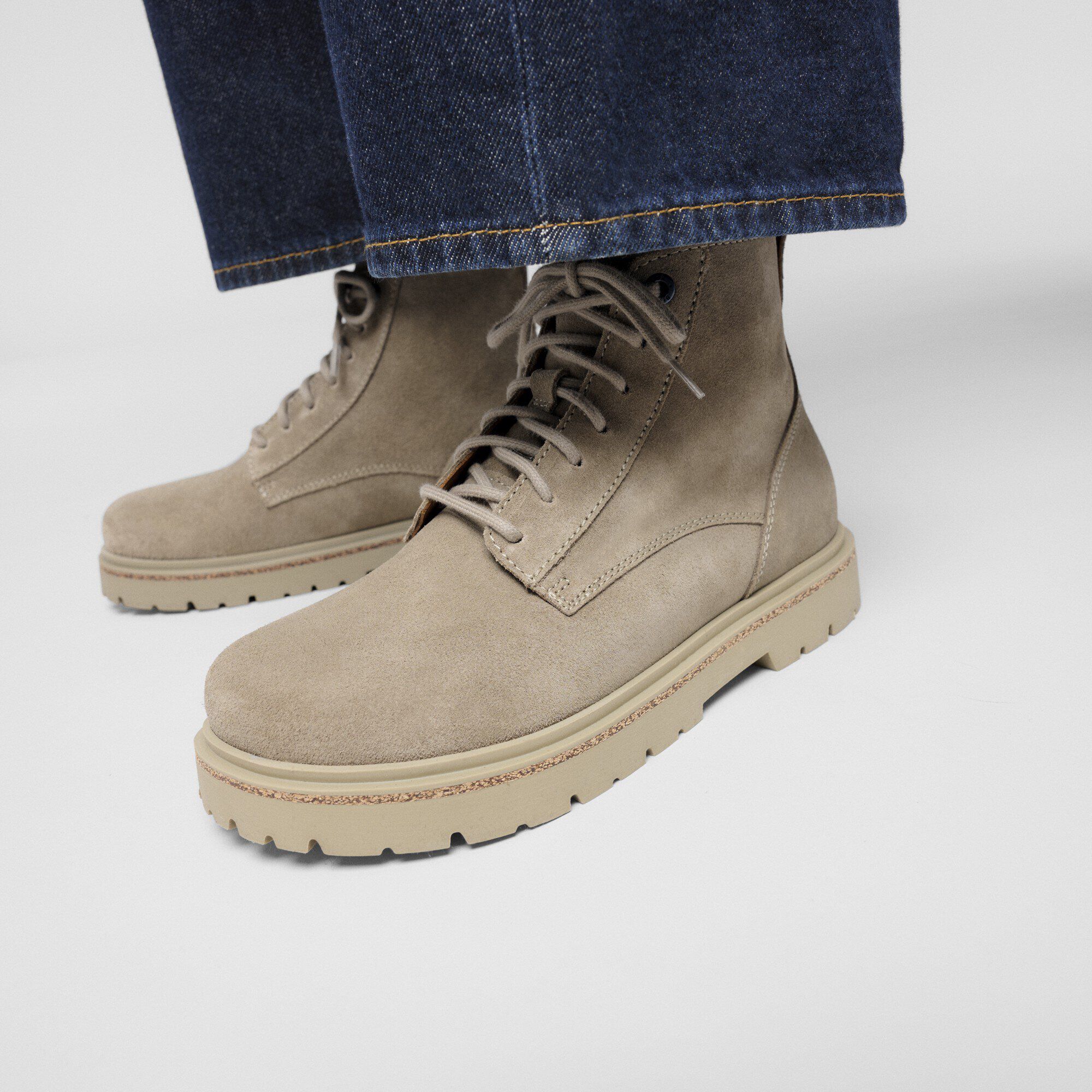 Chelsea Mid à lacets Highwood Homme en cuir velours