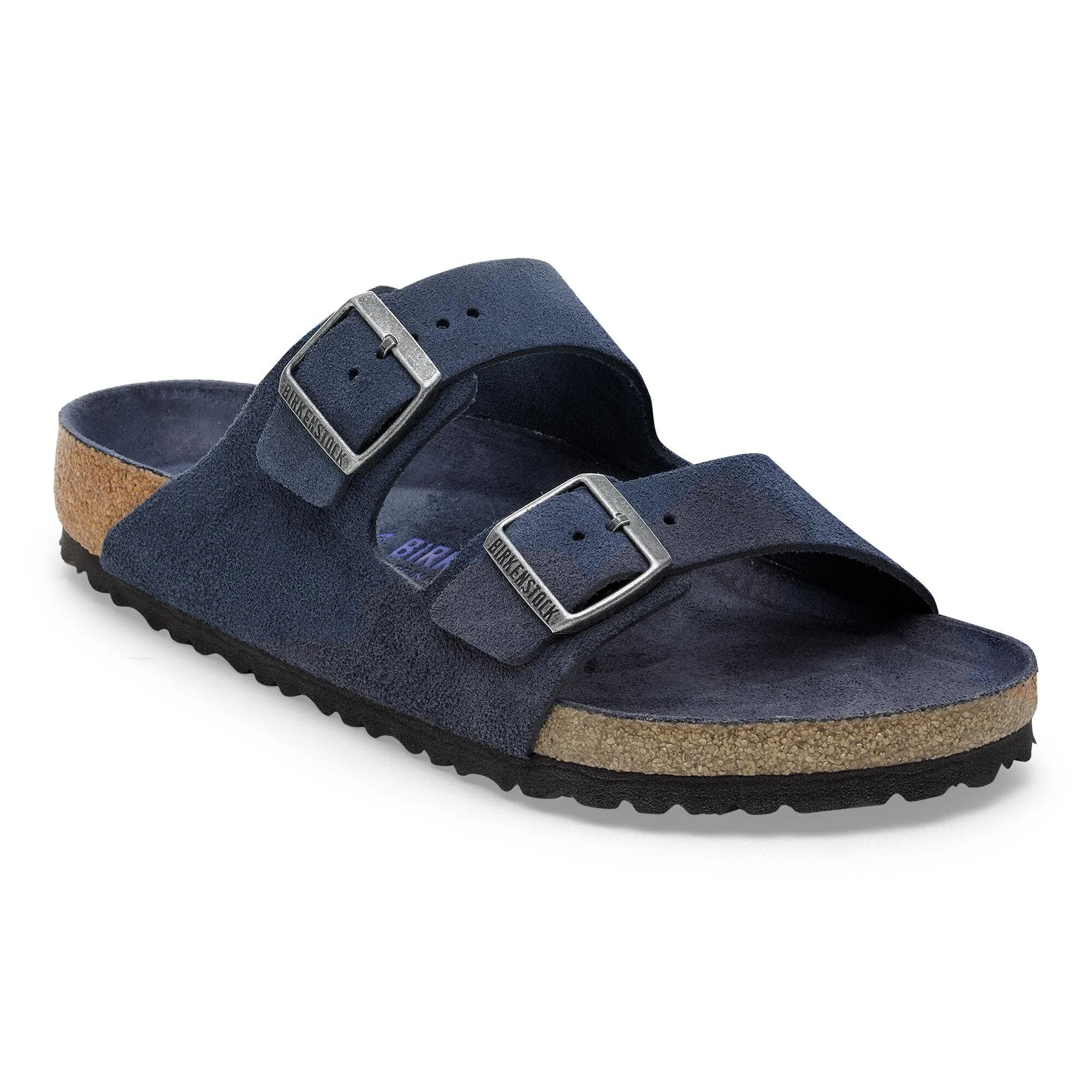Sandalette Arizona à semelle intérieure souple en cuir velours