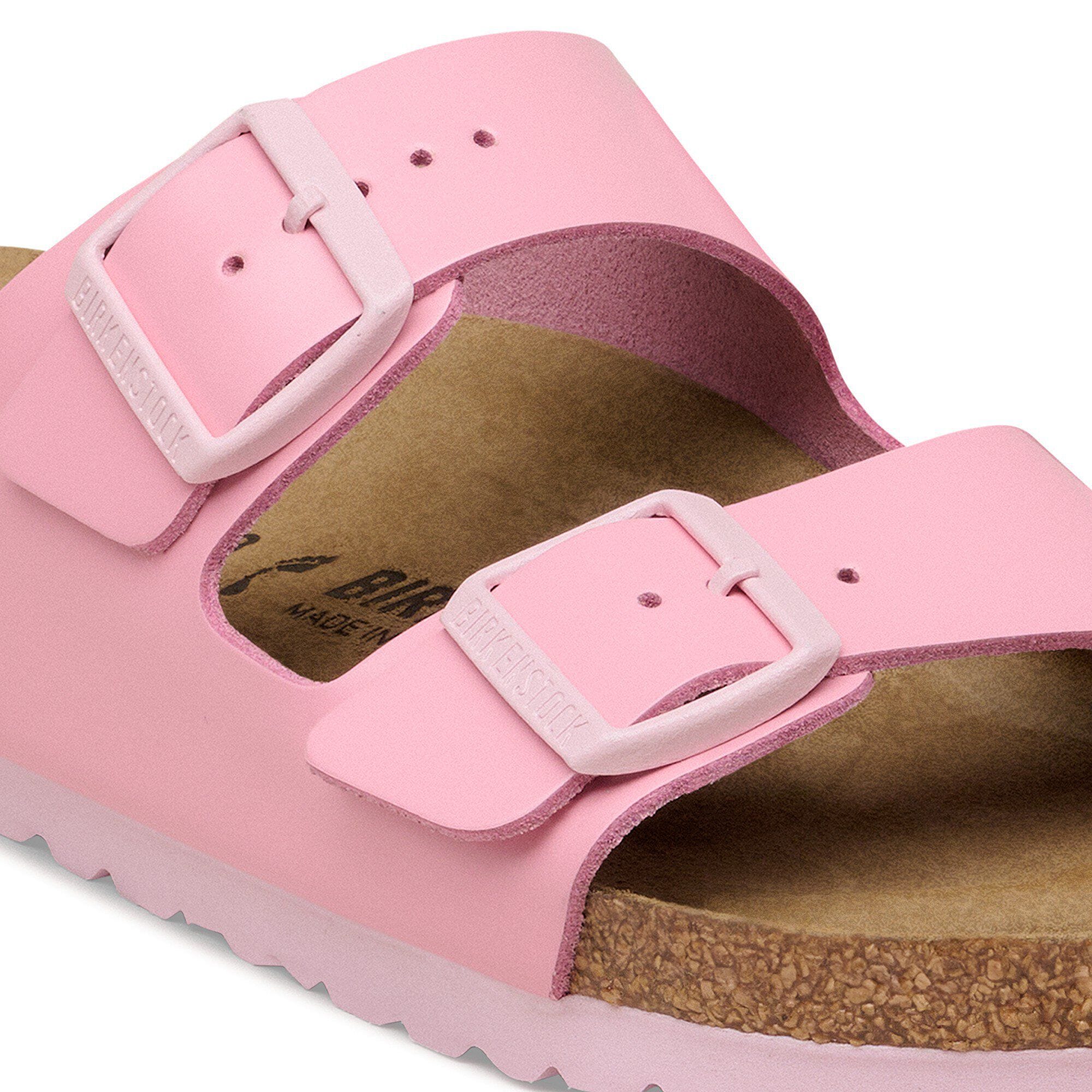 Birkenstock Arizona en cuir naturel brillant