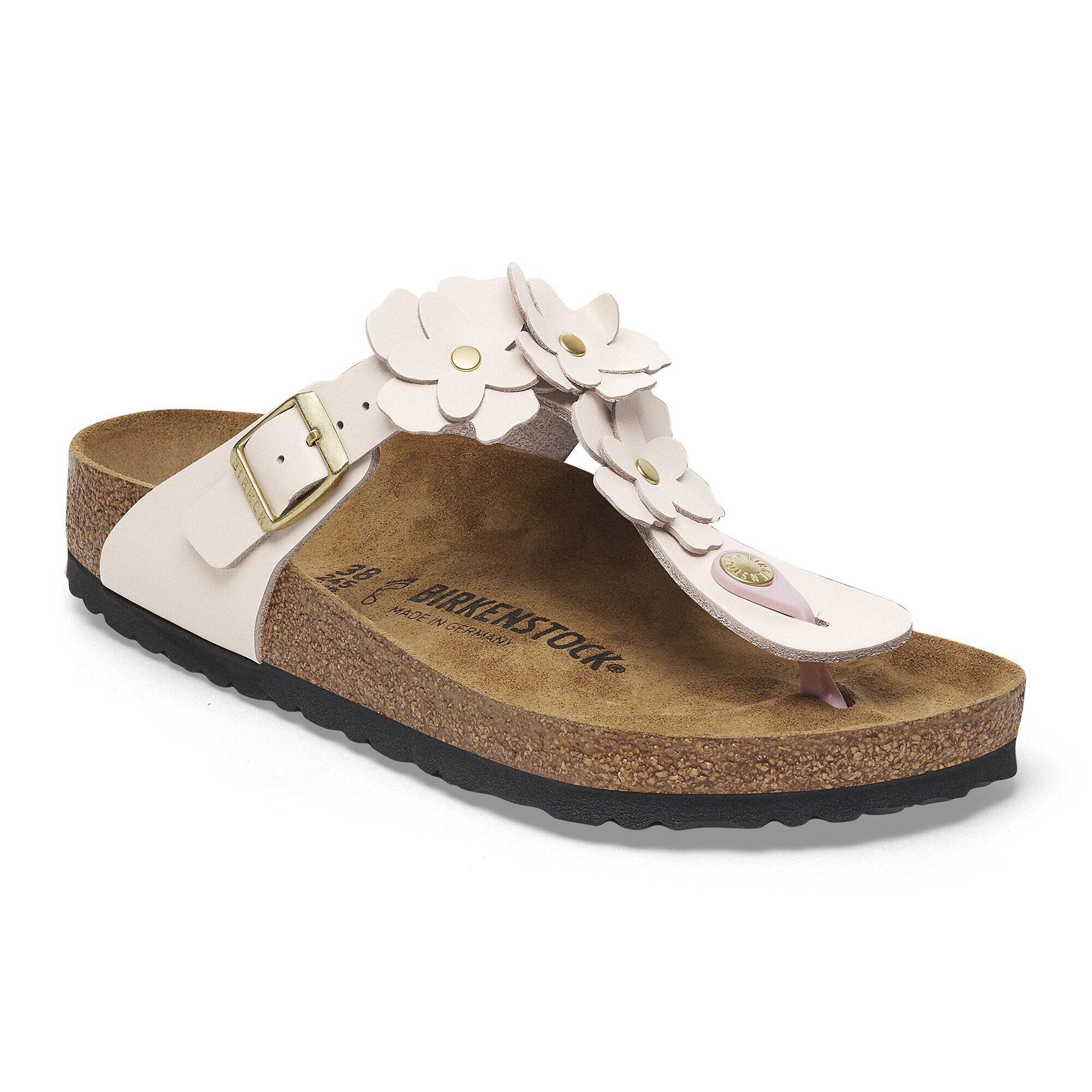 Ornement de fleurs Gizeh en cuir naturel