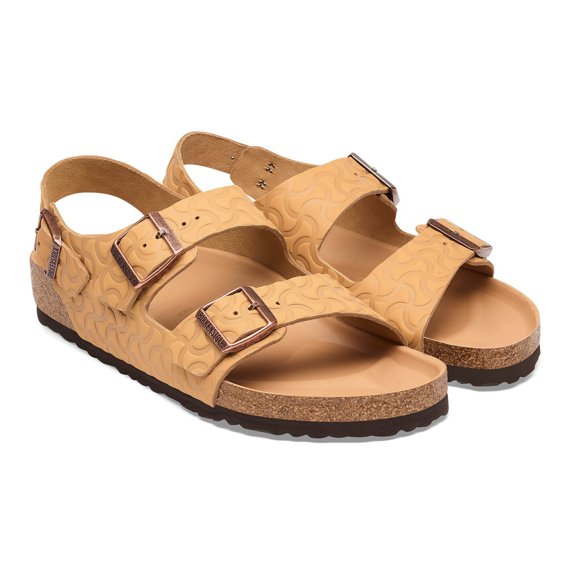 Birkenstock Milano Cuir Naturel Gravé