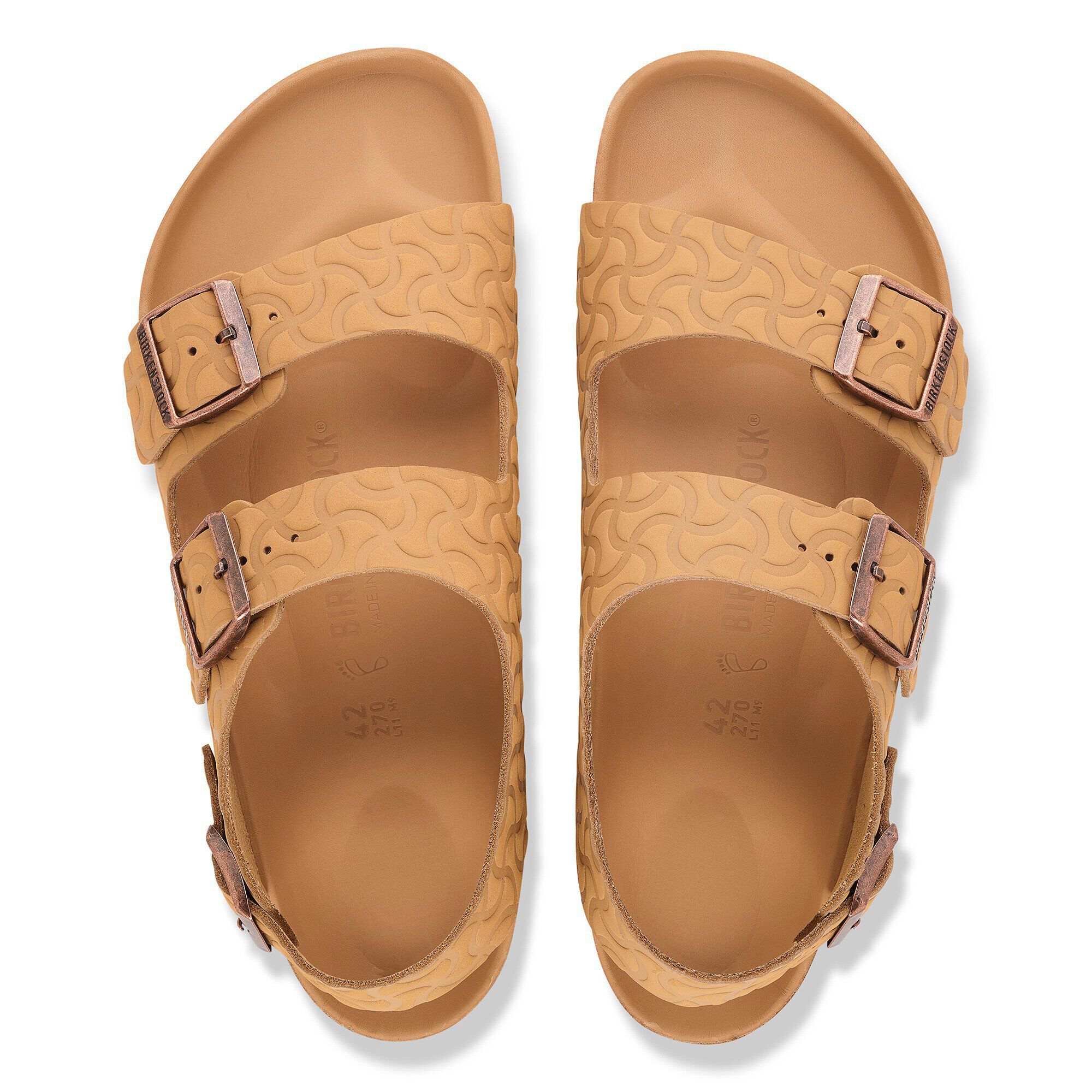 Birkenstock Milano Cuir Naturel Gravé