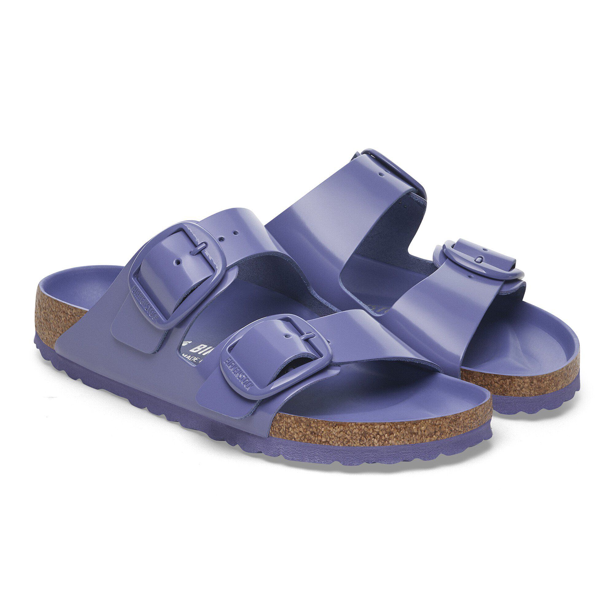 Birkenstock Arizona Grande Boucle Cuir Naturel Verni