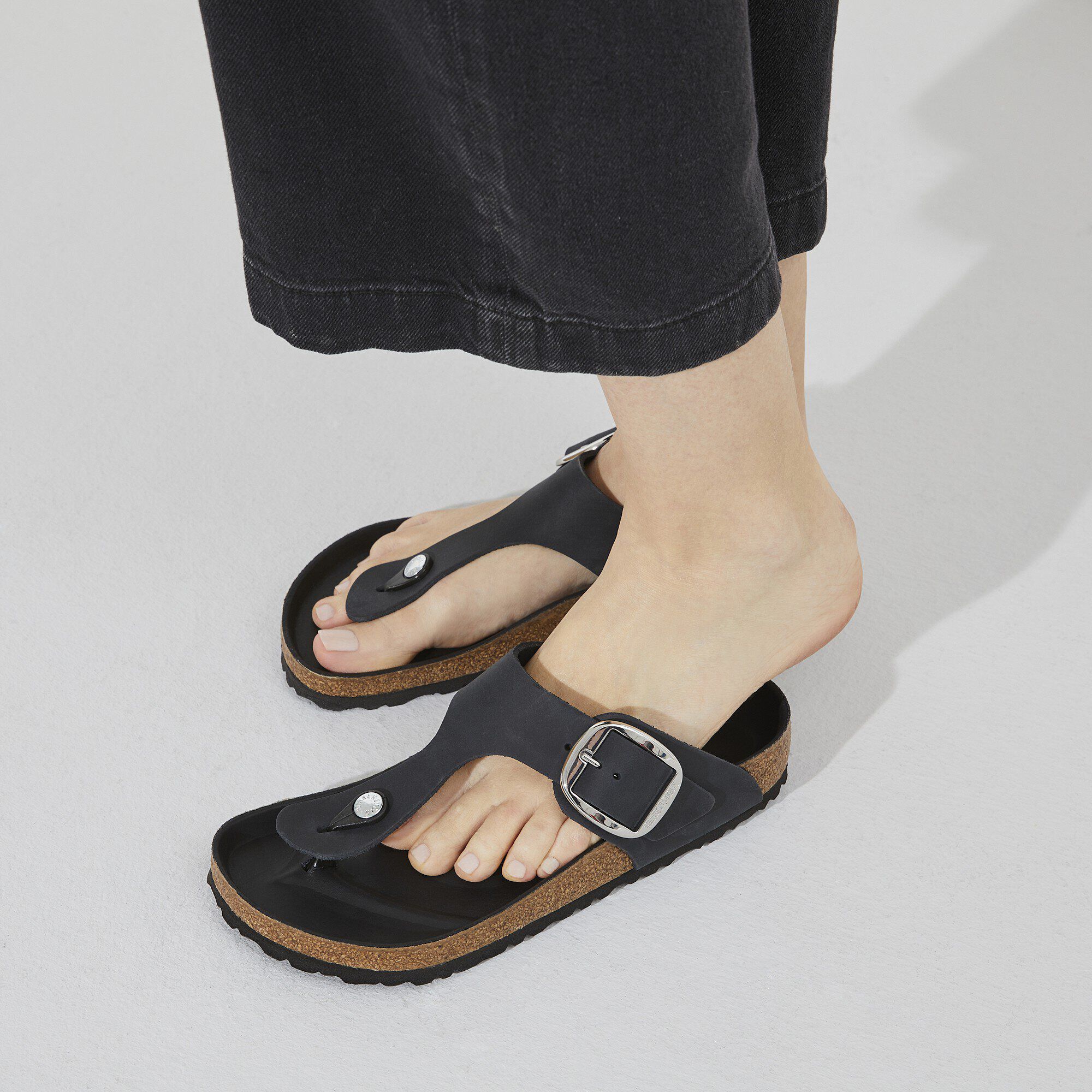 Gizeh Big Buckle Cuir Naturel Huilé