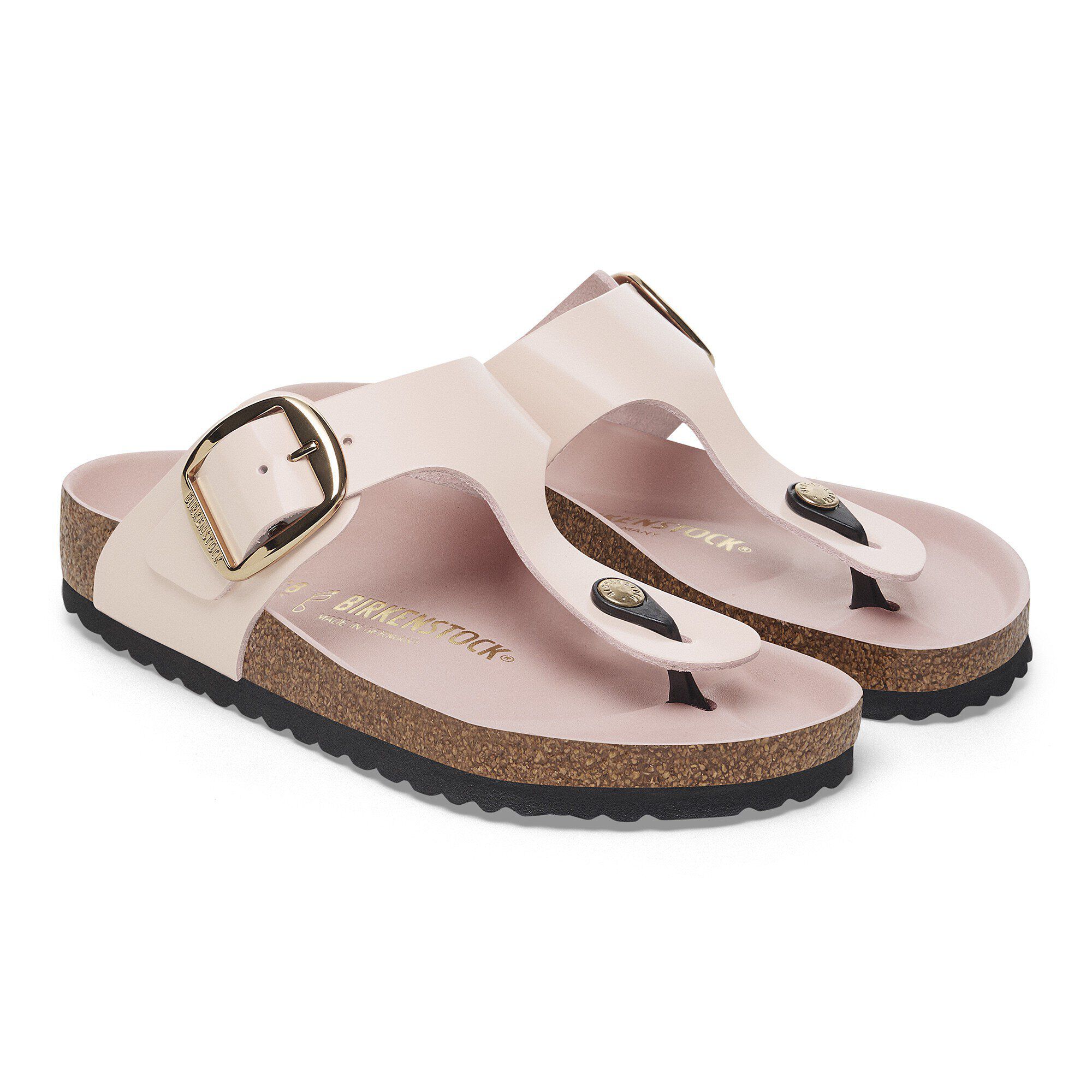 Gizeh Big Buckle Cuir Naturel Brillant