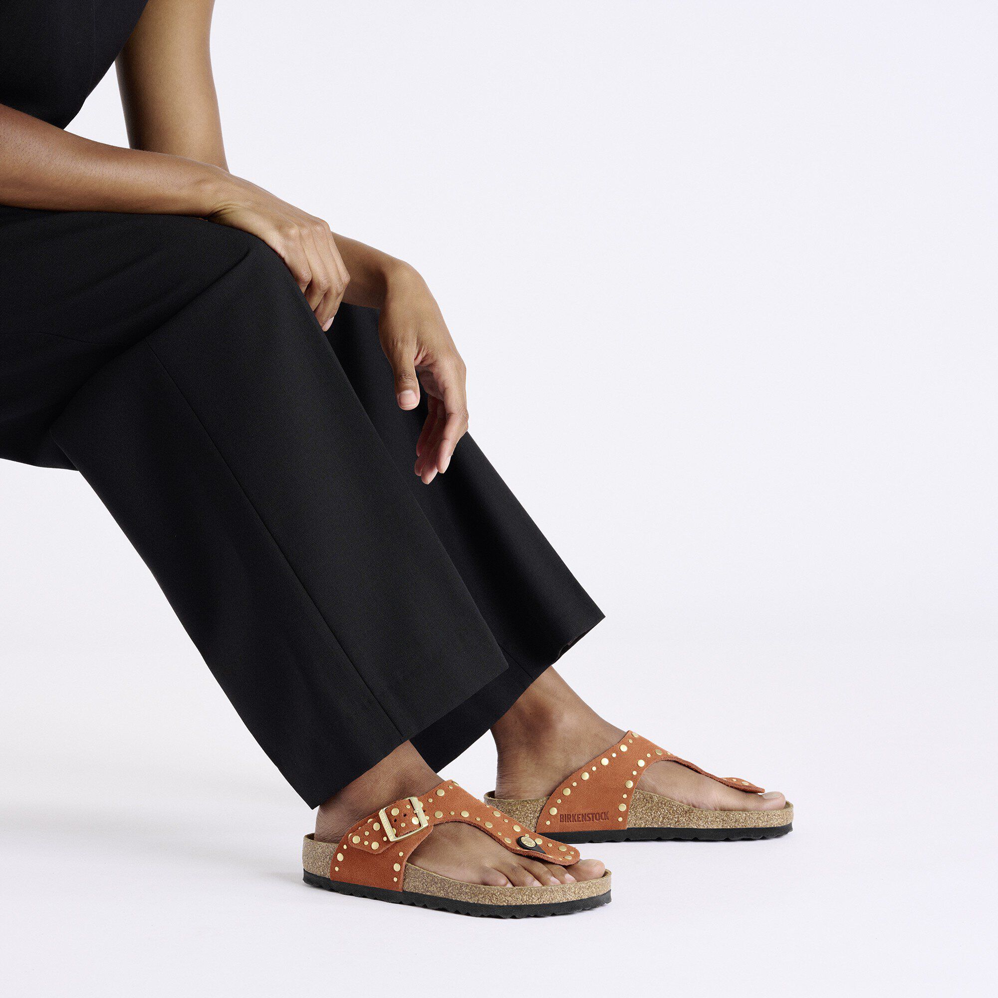 Gizeh Rivet Cuir Velours