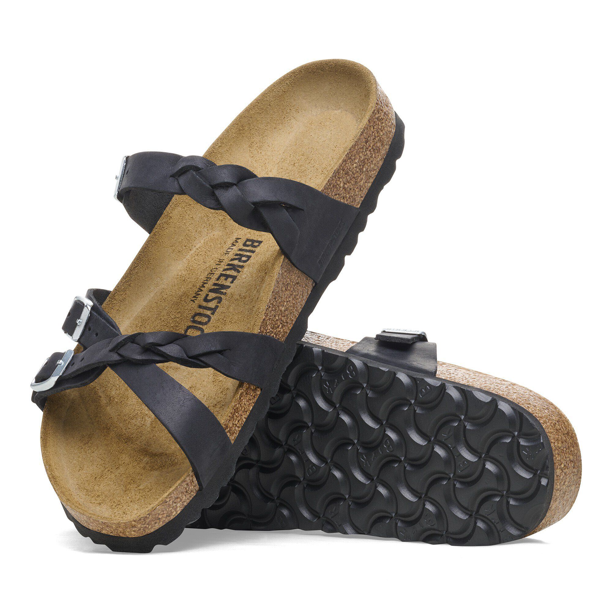 Franca Tressée Cuir Naturel Huilé