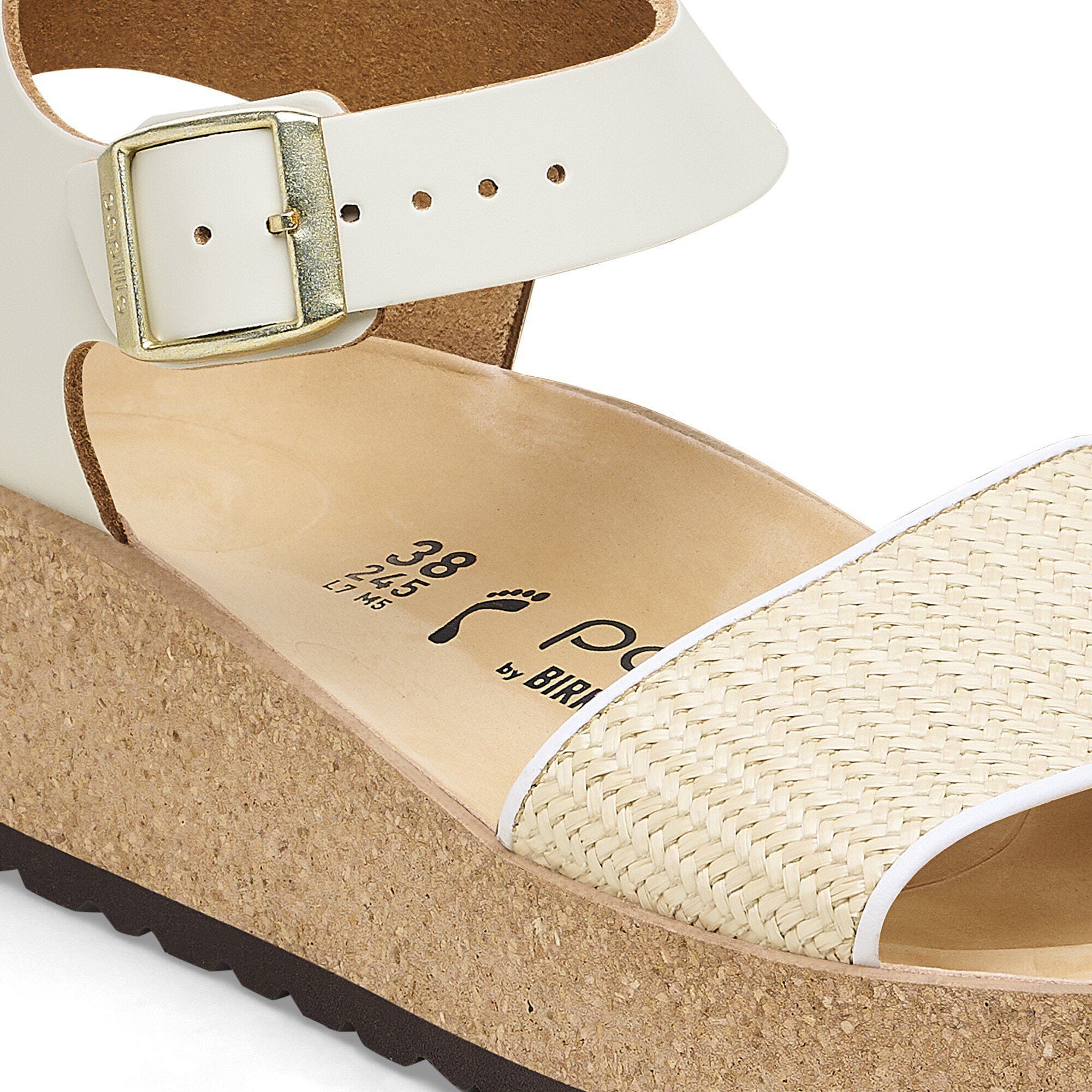 Sandalette Glenda en cuir naturel/synthétiques
