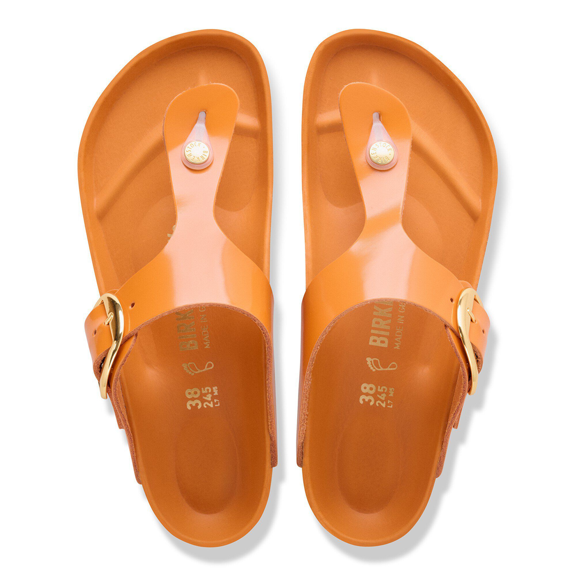 Gizeh Big Buckle Cuir Naturel Brillant