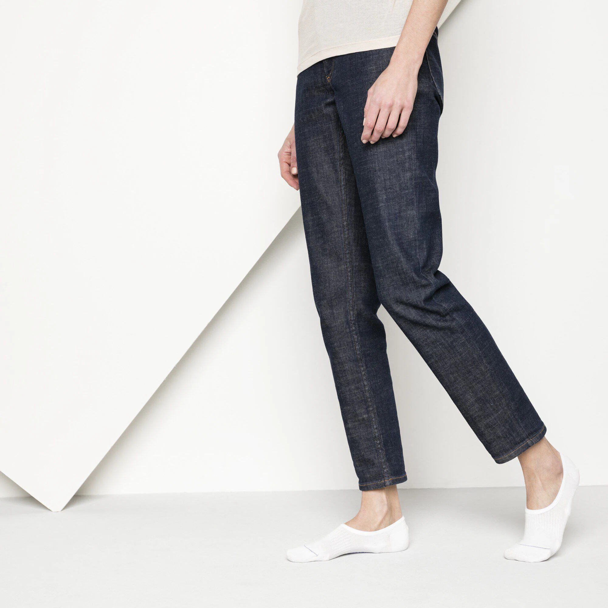Chaussettes invisibles pour femmes en coton/polyamide/élasthanne
