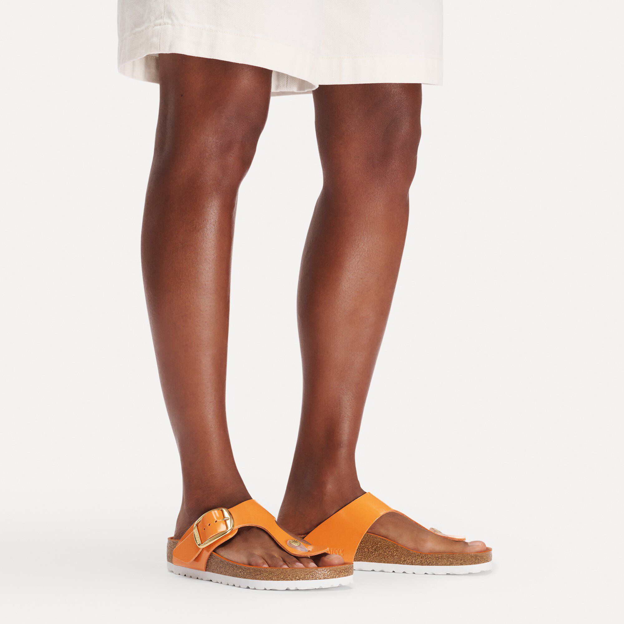 Gizeh Big Buckle Cuir Naturel Brillant